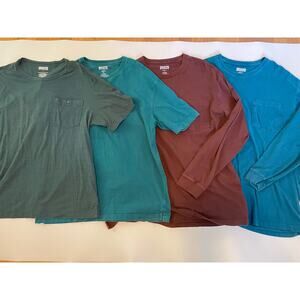 Lot of 4 Duluth Trading Co Shirts Long Sleeve/Short Sleeve Size L/M